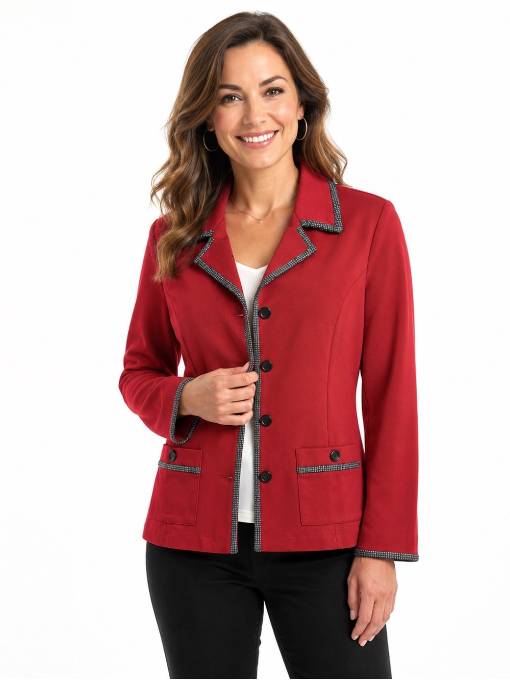Draper’s & Damon’s Women’s Red Blazer Jacket Size L